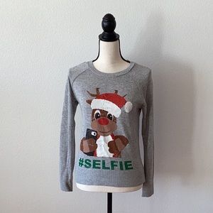 Cute “Ugly Christmas Sweater” by L.O.L. Vintage - Reindeer #Selfie